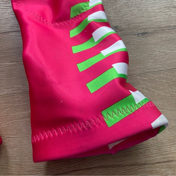 Spyder Performance GS Ladies Large Ski Race Suit in Taffy Pink Bryte Green color - Picture 12 of 16